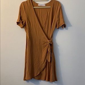 Nectar Clothing Wrap Dress w/ sleeve tie detail
